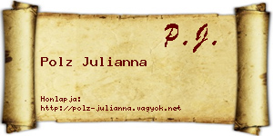 Polz Julianna névjegykártya